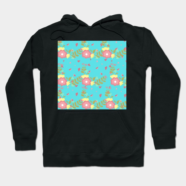 pink flower pattern Hoodie by KylePrescott